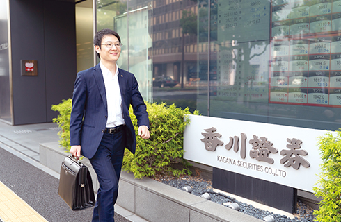 対面営業の様子