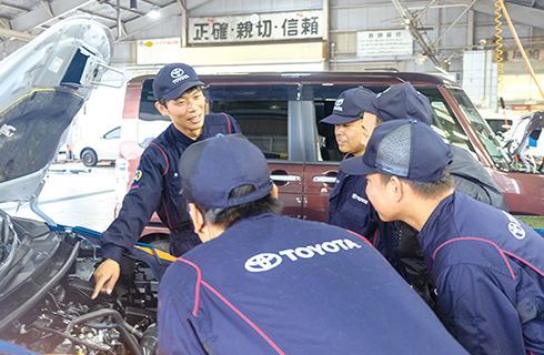 技術向上のための研修の様子