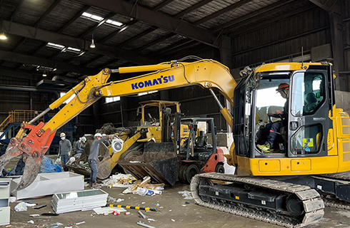 一次選別の様子