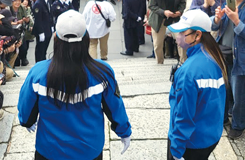 雑踏警備の様子