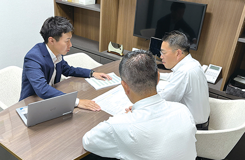 法人営業の様子