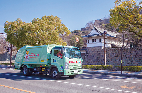 ごみや廃棄物の収集の様子